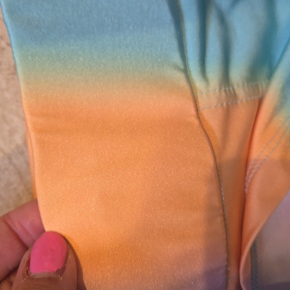 Jamie Sadock Unique Multi-Color Pastel Ombre Leisure Skort with Zipper Pockets - Picture 7 of 10